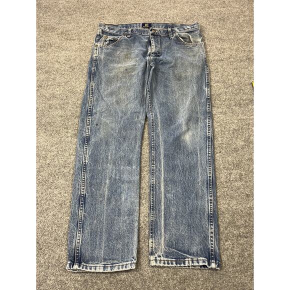 Vtg Wrangler Jeans 47MWZ Regular Fit Cowboy Denim 36x30 Grunge Y2K 90s Street - Picture 1 of 13